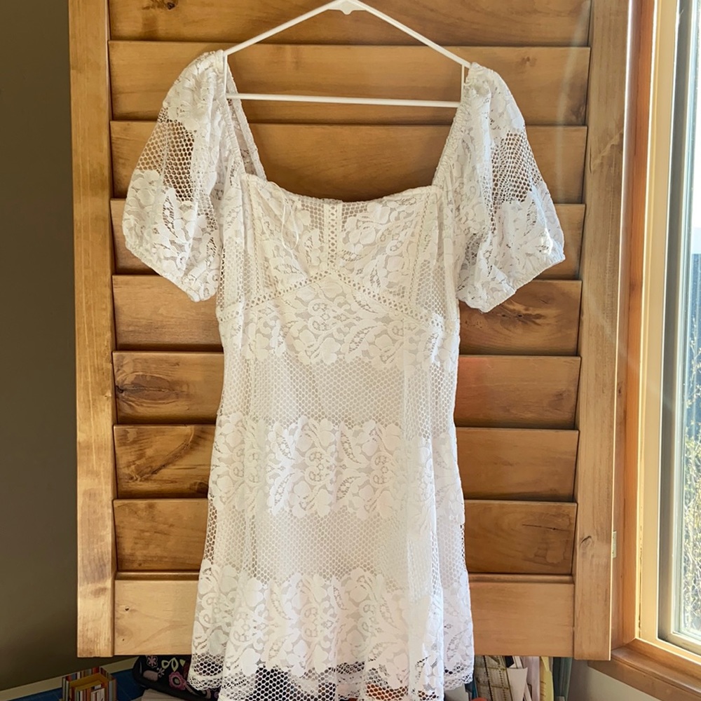 Lace ivory free people summer dress.